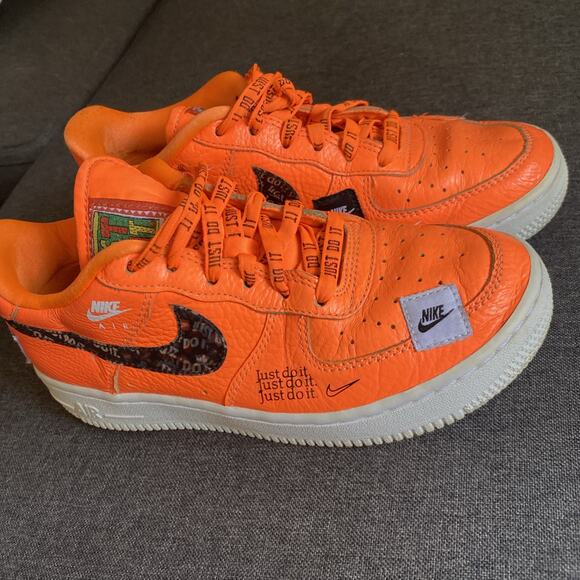 Nike Air Force 1 07 Prm Jdi Air Force Premium Orange 28C HGb60 Youth size 4.5 - Picture 14 of 16